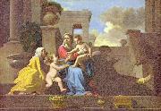 Heilige Familie auf der Treppe Nicolas Poussin